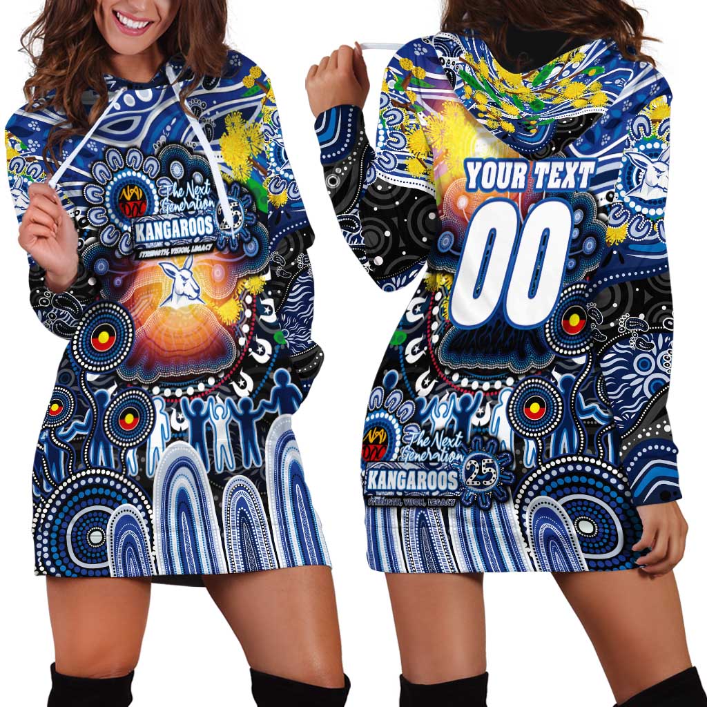 Personalised NAIDOC Week 2025 Kangaroos Football Hoodie Dress Aboriginal Dot Painting
