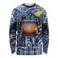 Personalised NAIDOC Week 2025 Kangaroos Football Long Sleeve Shirt Aboriginal Dot Painting