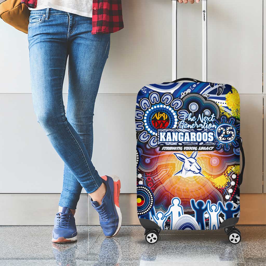 NAIDOC Week 2025 Kangaroos Football Luggage Cover Aboriginal Dot Painting