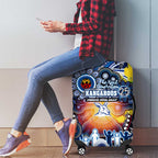 NAIDOC Week 2025 Kangaroos Football Luggage Cover Aboriginal Dot Painting