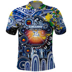 Personalised NAIDOC Week 2025 Kangaroos Football Polo Shirt Aboriginal Dot Painting