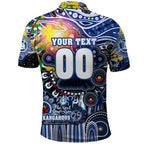 Personalised NAIDOC Week 2025 Kangaroos Football Polo Shirt Aboriginal Dot Painting