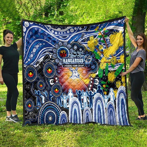 NAIDOC Week 2025 Kangaroos Football Quilt Aboriginal Dot Painting