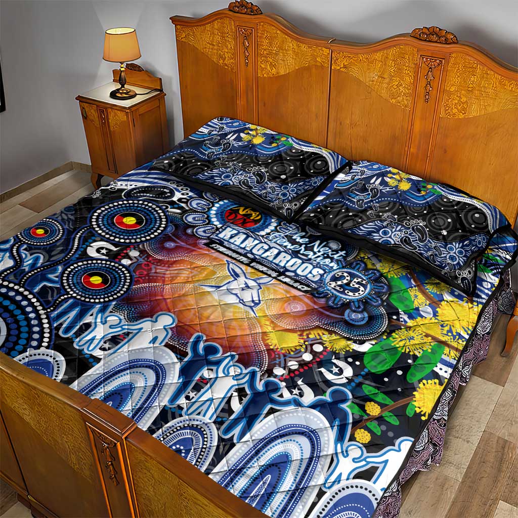 NAIDOC Week 2025 Kangaroos Football Quilt Bed Set Aboriginal Dot Painting
