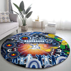 NAIDOC Week 2025 Kangaroos Football Round Carpet Aboriginal Dot Painting