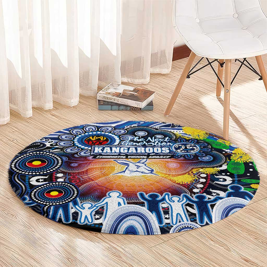 NAIDOC Week 2025 Kangaroos Football Round Carpet Aboriginal Dot Painting