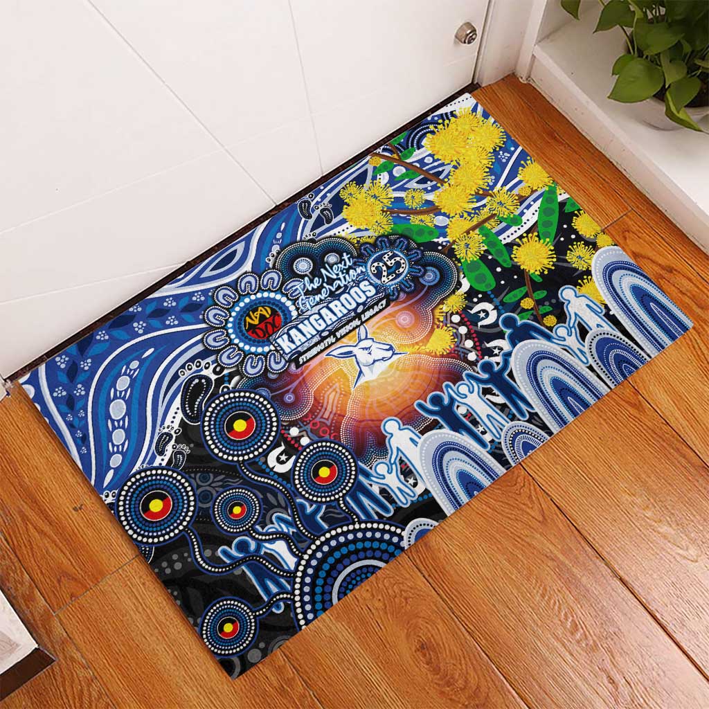 NAIDOC Week 2025 Kangaroos Football Rubber Doormat Aboriginal Dot Painting