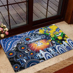 NAIDOC Week 2025 Kangaroos Football Rubber Doormat Aboriginal Dot Painting
