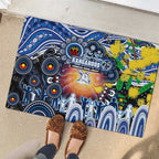 NAIDOC Week 2025 Kangaroos Football Rubber Doormat Aboriginal Dot Painting