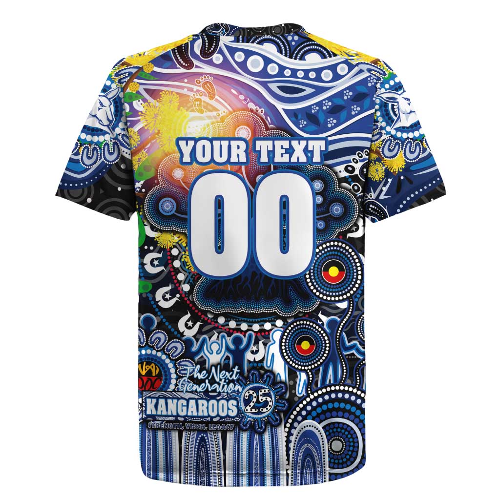 Personalised NAIDOC Week 2025 Kangaroos Football Rugby Jersey Aboriginal Dot Painting