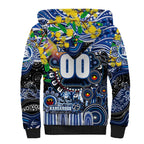 Personalised NAIDOC Week 2025 Kangaroos Football Sherpa Hoodie Aboriginal Dot Painting