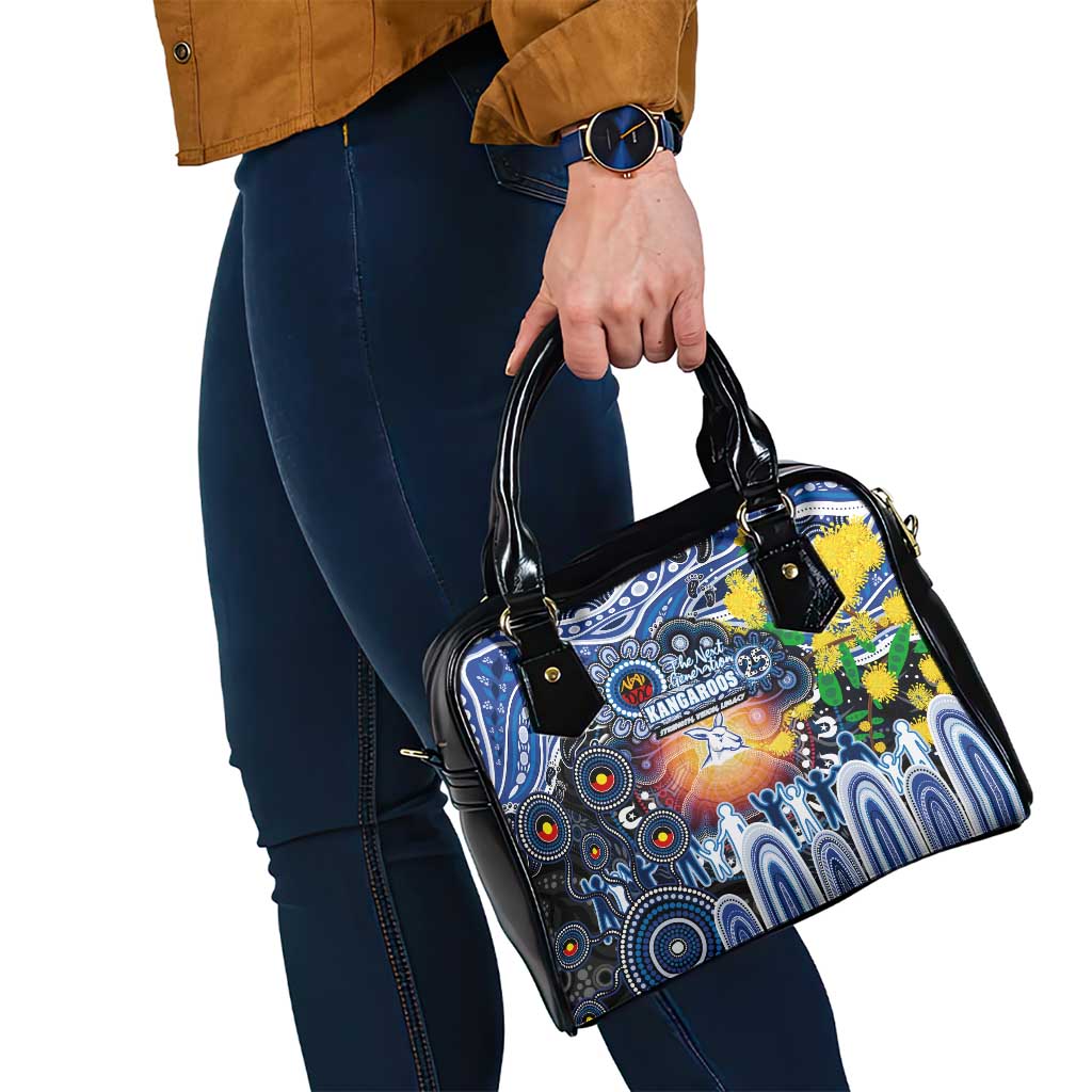 NAIDOC Week 2025 Kangaroos Football Shoulder Handbag Aboriginal Dot Painting