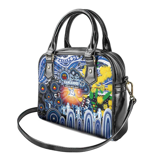 NAIDOC Week 2025 Kangaroos Football Shoulder Handbag Aboriginal Dot Painting