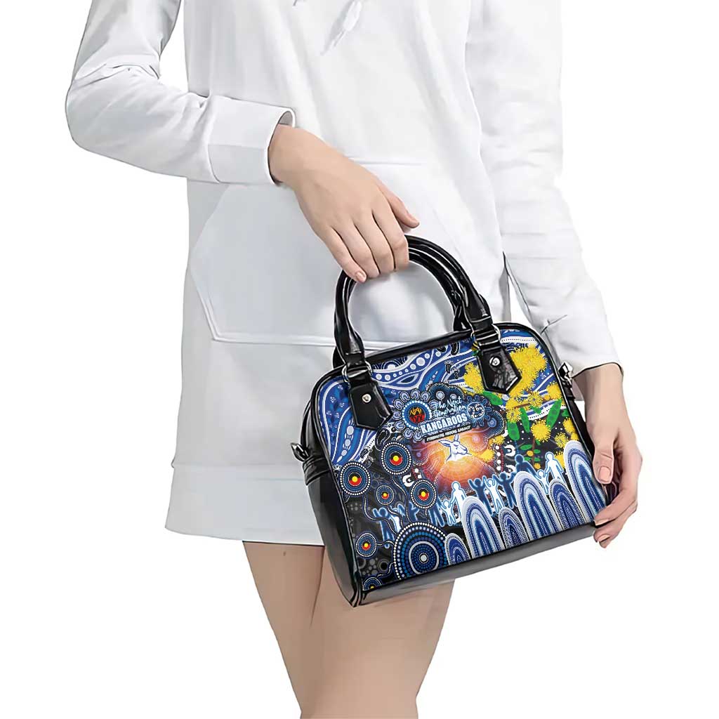 NAIDOC Week 2025 Kangaroos Football Shoulder Handbag Aboriginal Dot Painting