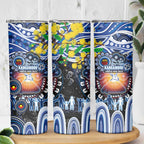 NAIDOC Week 2025 Kangaroos Football Skinny Tumbler Aboriginal Dot Painting