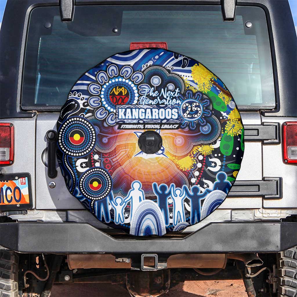 NAIDOC Week 2025 Kangaroos Football Spare Tire Cover Aboriginal Dot Painting