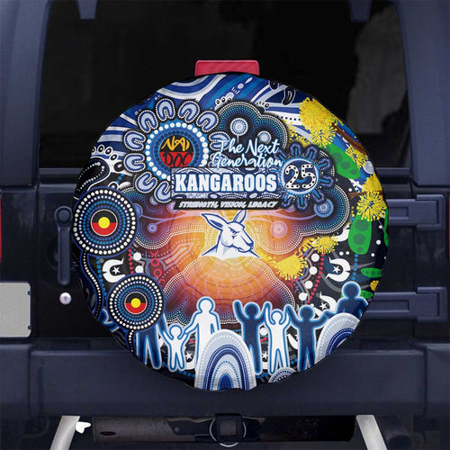 NAIDOC Week 2025 Kangaroos Football Spare Tire Cover Aboriginal Dot Painting