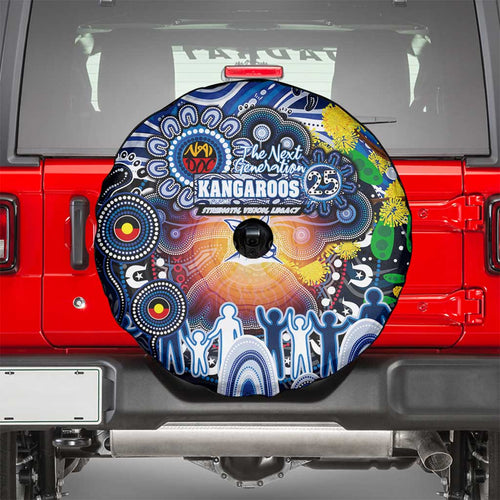 NAIDOC Week 2025 Kangaroos Football Spare Tire Cover Aboriginal Dot Painting