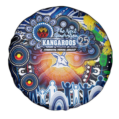 NAIDOC Week 2025 Kangaroos Football Spare Tire Cover Aboriginal Dot Painting