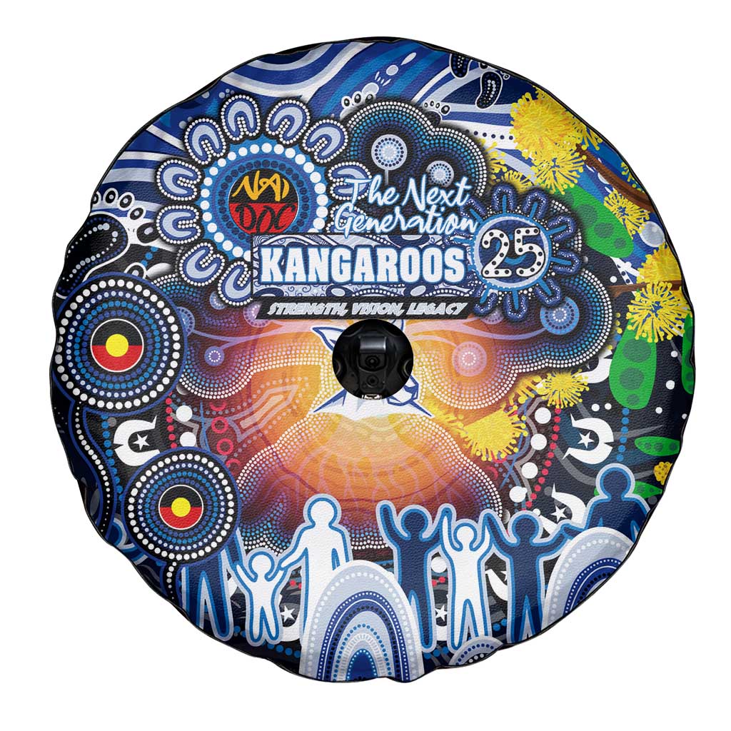 NAIDOC Week 2025 Kangaroos Football Spare Tire Cover Aboriginal Dot Painting