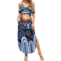 Personalised NAIDOC Week 2025 Kangaroos Football Summer Maxi Dress Aboriginal Dot Painting