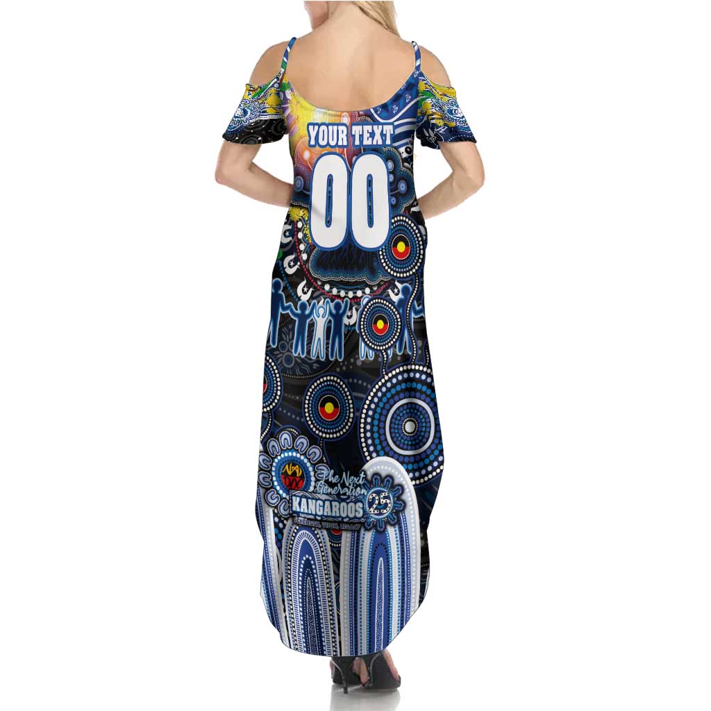 Personalised NAIDOC Week 2025 Kangaroos Football Summer Maxi Dress Aboriginal Dot Painting