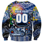Personalised NAIDOC Week 2025 Kangaroos Football Sweatshirt Aboriginal Dot Painting