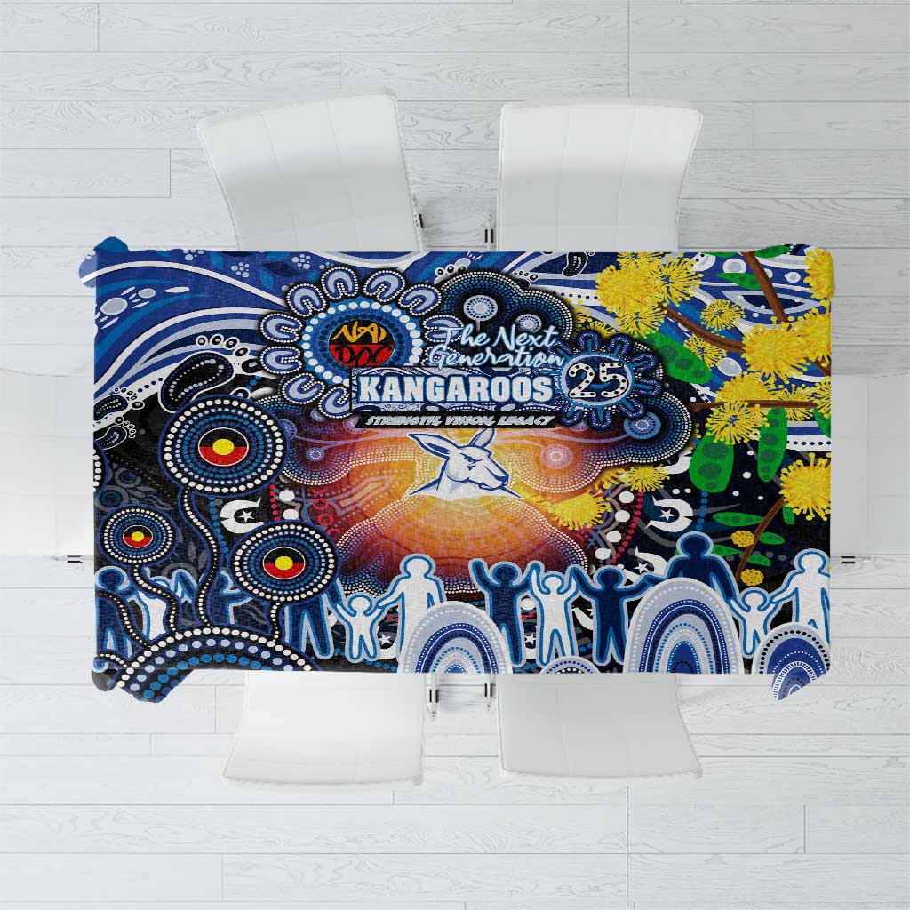 NAIDOC Week 2025 Kangaroos Football Tablecloth Aboriginal Dot Painting