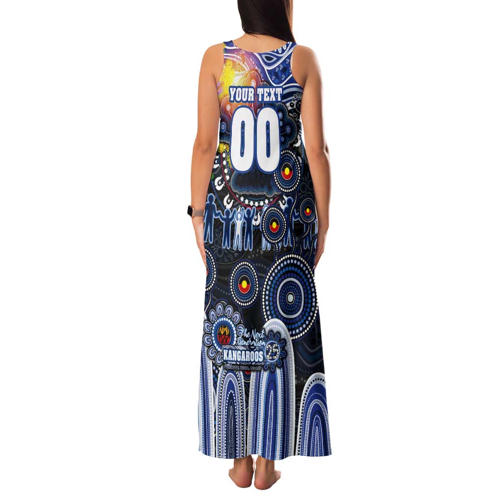 Personalised NAIDOC Week 2025 Kangaroos Football Tank Maxi Dress Aboriginal Dot Painting