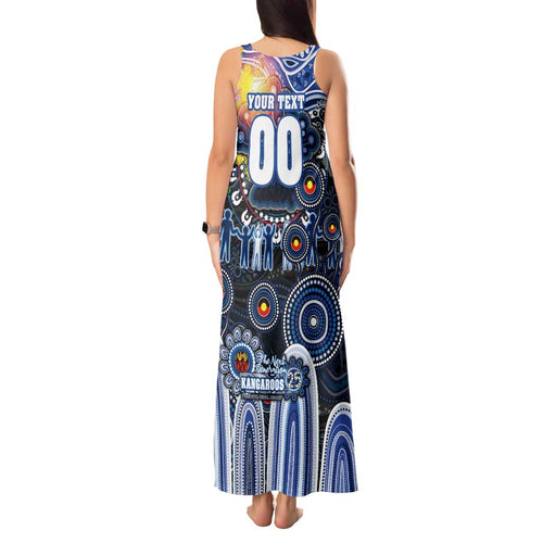 Personalised NAIDOC Week 2025 Kangaroos Football Tank Maxi Dress Aboriginal Dot Painting