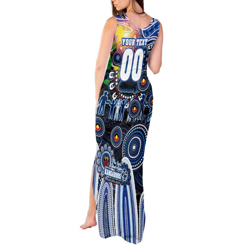 Personalised NAIDOC Week 2025 Kangaroos Football Tank Maxi Dress Aboriginal Dot Painting