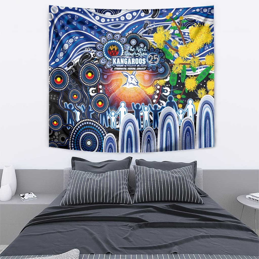 NAIDOC Week 2025 Kangaroos Football Tapestry Aboriginal Dot Painting