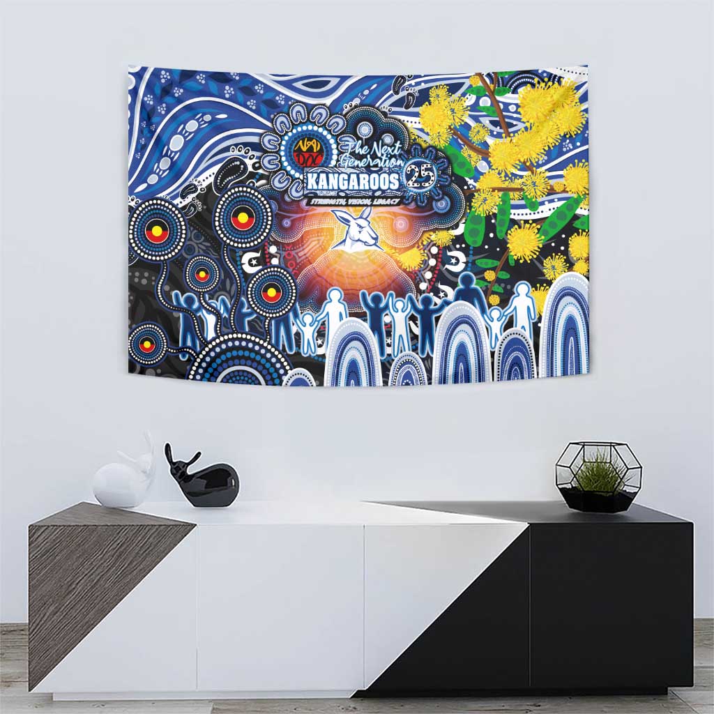 NAIDOC Week 2025 Kangaroos Football Tapestry Aboriginal Dot Painting