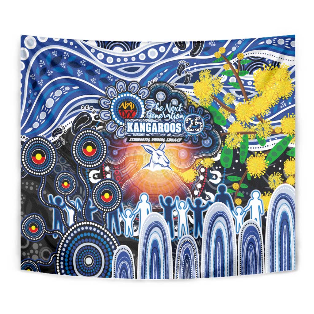 NAIDOC Week 2025 Kangaroos Football Tapestry Aboriginal Dot Painting