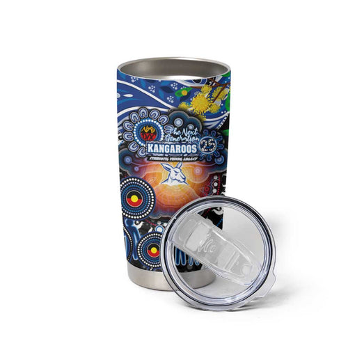 NAIDOC Week 2025 Kangaroos Football Tumbler Cup Aboriginal Dot Painting