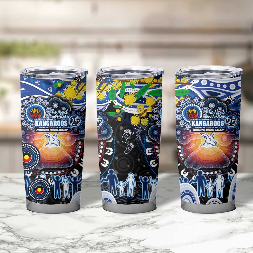 NAIDOC Week 2025 Kangaroos Football Tumbler Cup Aboriginal Dot Painting