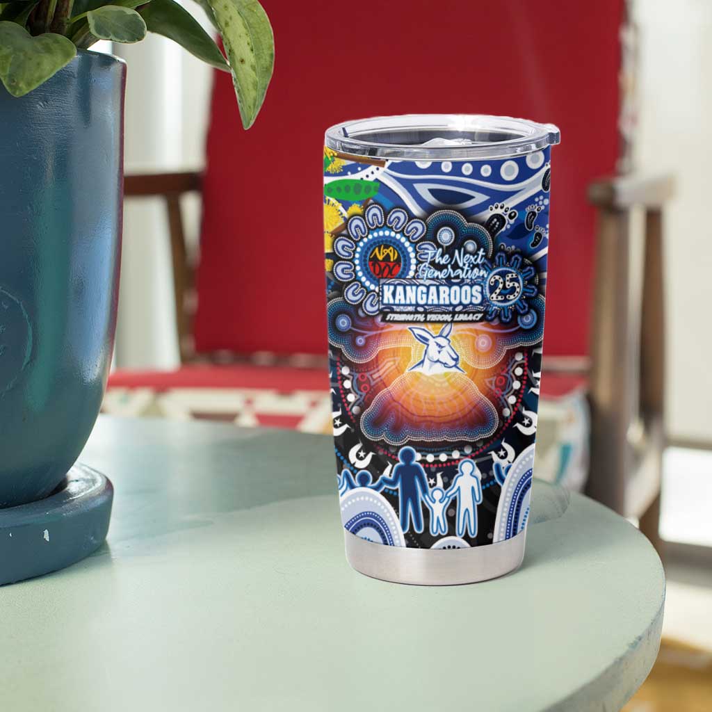 NAIDOC Week 2025 Kangaroos Football Tumbler Cup Aboriginal Dot Painting