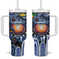 NAIDOC Week 2025 Kangaroos Football Tumbler With Handle Aboriginal Dot Painting
