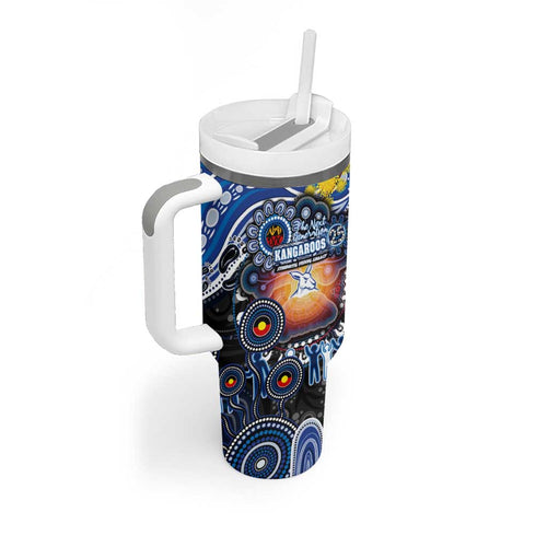NAIDOC Week 2025 Kangaroos Football Tumbler With Handle Aboriginal Dot Painting