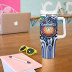 NAIDOC Week 2025 Kangaroos Football Tumbler With Handle Aboriginal Dot Painting