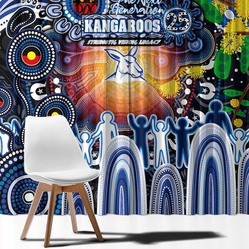 NAIDOC Week 2025 Kangaroos Football Window Curtain Aboriginal Dot Painting
