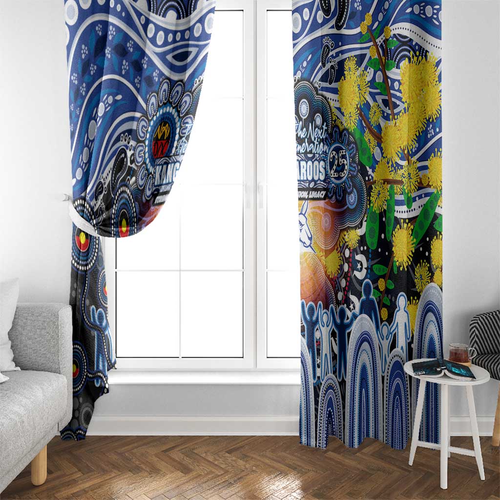 NAIDOC Week 2025 Kangaroos Football Window Curtain Aboriginal Dot Painting