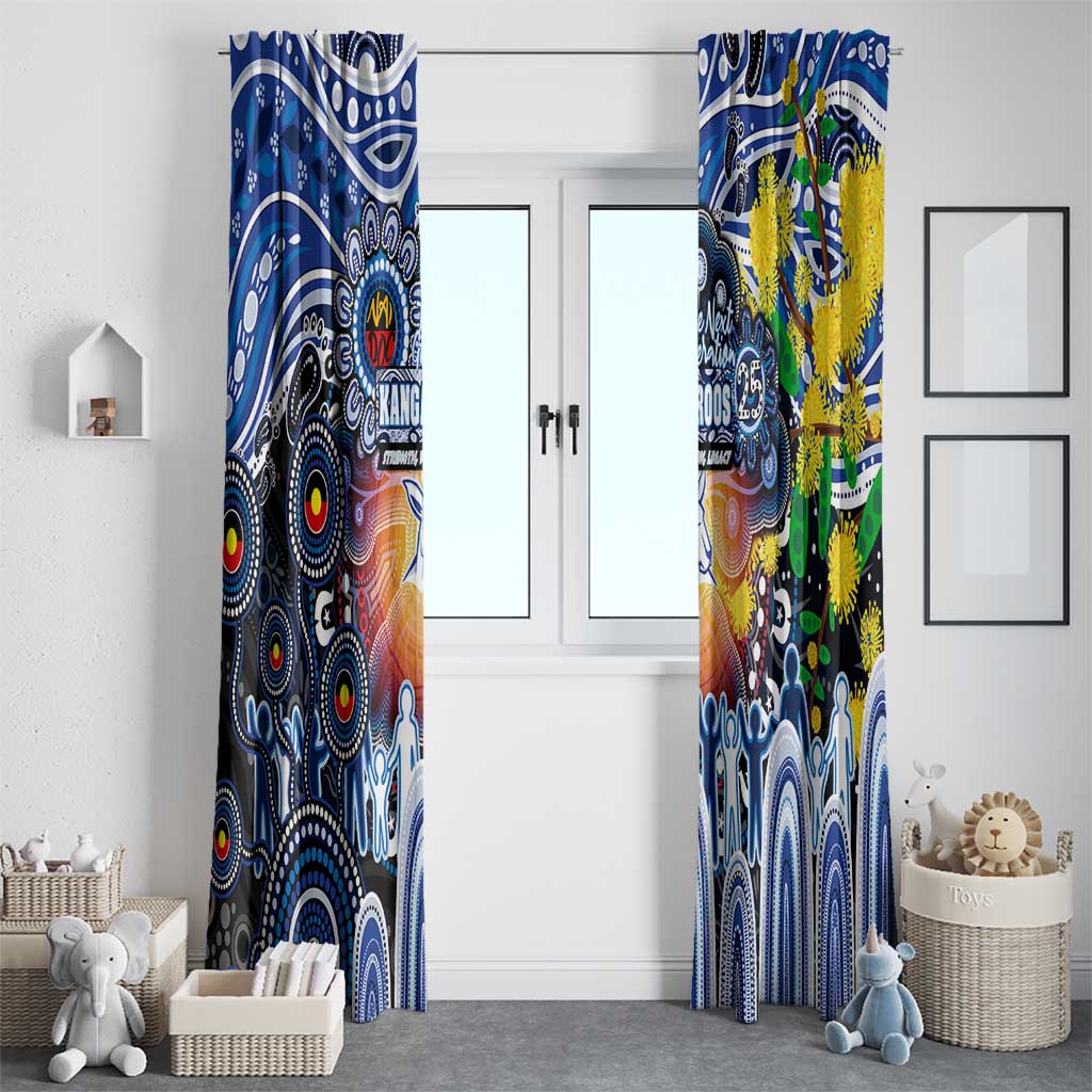 NAIDOC Week 2025 Kangaroos Football Window Curtain Aboriginal Dot Painting