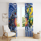 NAIDOC Week 2025 Kangaroos Football Window Curtain Aboriginal Dot Painting