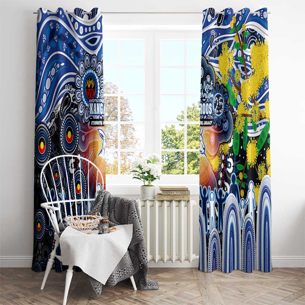 NAIDOC Week 2025 Kangaroos Football Window Curtain Aboriginal Dot Painting