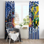 NAIDOC Week 2025 Kangaroos Football Window Curtain Aboriginal Dot Painting