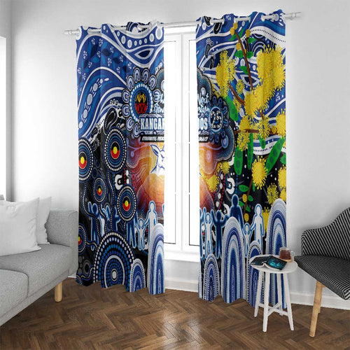 NAIDOC Week 2025 Kangaroos Football Window Curtain Aboriginal Dot Painting