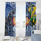 NAIDOC Week 2025 Kangaroos Football Window Curtain Aboriginal Dot Painting