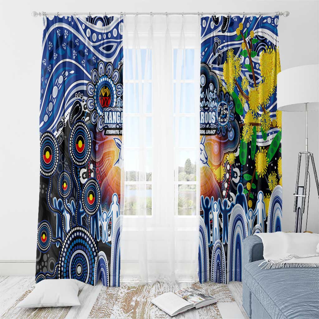 NAIDOC Week 2025 Kangaroos Football Window Curtain Aboriginal Dot Painting