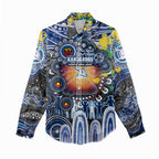 Personalised NAIDOC Week 2025 Kangaroos Football Women Casual Shirt Aboriginal Dot Painting